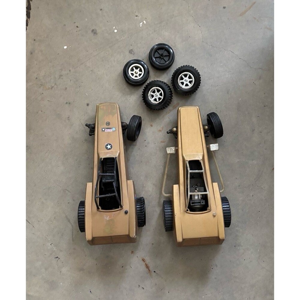 Lot of 2 Vintage 1970s Cox Sandblaster Sand Rail Dune Buggy Car No Engine AS IS
